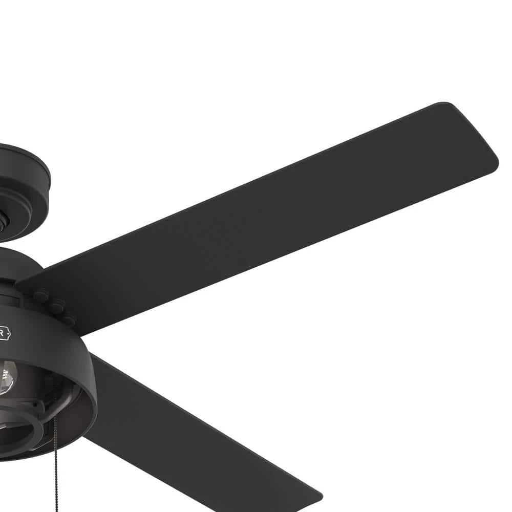 Spring Valley 52 in. Indoor/Outdoor Matte Black Ceiling Fan with Light by Hunter 13 Spring Valley 52 in. Indoor/Outdoor Matte Black Ceiling Fan with Light by Hunter - Image 11