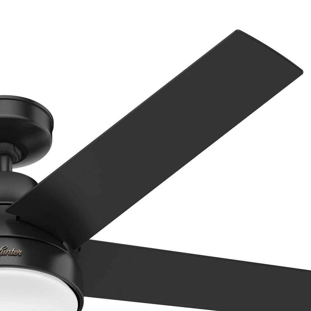 Aerodyne 52 in. Indoor Matte Black Smart Ceiling Fan with Light Kit and Remote Control by Hunter 7 Aerodyne 52 in. Indoor Matte Black Smart Ceiling Fan with Light Kit and Remote Control by Hunter - Image 5