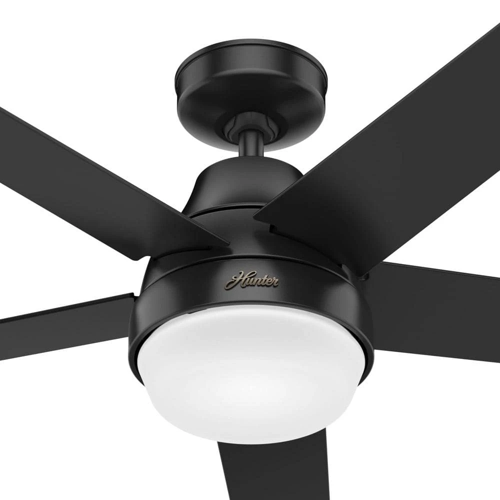 Aerodyne 52 in. Indoor Matte Black Smart Ceiling Fan with Light Kit and Remote Control by Hunter 9 Aerodyne 52 in. Indoor Matte Black Smart Ceiling Fan with Light Kit and Remote Control by Hunter - Image 7