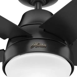 Aerodyne 52 in. Indoor Matte Black Smart Ceiling Fan with Light Kit and Remote Control by Hunter 18 Aerodyne 52 in. Indoor Matte Black Smart Ceiling Fan with Light Kit and Remote Control by Hunter -Hunter Sales matte black hunter ceiling fans with lights 51314 a0 1000