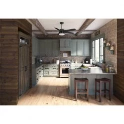 Tarrant 52 in. LED Indoor/Outdoor Matte Black Ceiling Fan with Light and Remote by Hunter -Hunter Sales matte black hunter ceiling fans with lights 51340 a0 1000