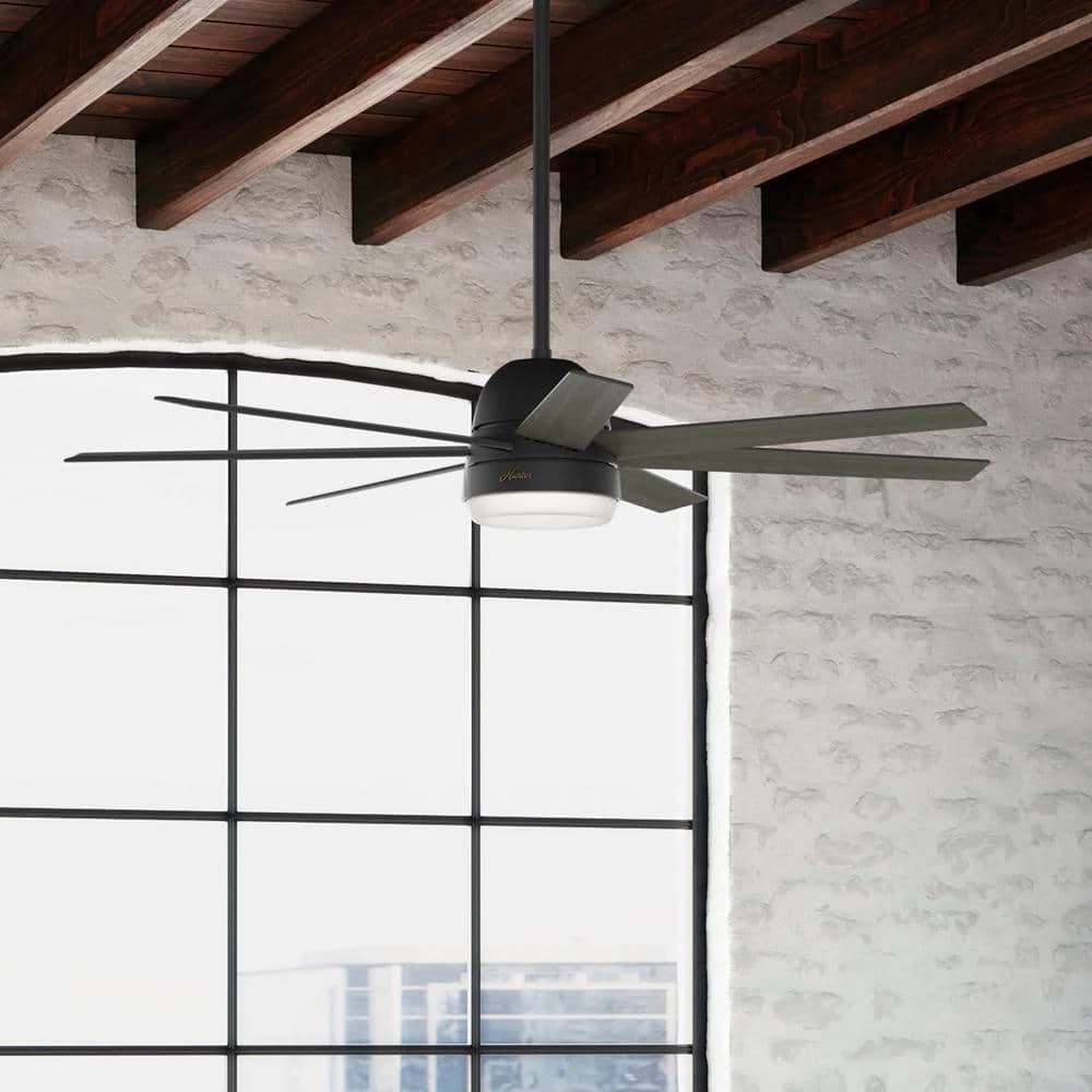 Phenomenon 60 in. Indoor Matte Black Smart Ceiling Fan with Remote and Light Kit by Hunter 4 Phenomenon 60 in. Indoor Matte Black Smart Ceiling Fan with Remote and Light Kit by Hunter - Image 2