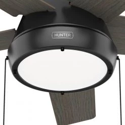 Burroughs 44 in. Indoor Matte Black Ceiling Fan with Light Kit by Hunter 18 Burroughs 44 in. Indoor Matte Black Ceiling Fan with Light Kit by Hunter -Hunter Sales matte black hunter ceiling fans with lights 51385 1d 1000