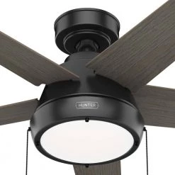 Burroughs 44 in. Indoor Matte Black Ceiling Fan with Light Kit by Hunter 24 Burroughs 44 in. Indoor Matte Black Ceiling Fan with Light Kit by Hunter -Hunter Sales matte black hunter ceiling fans with lights 51385 44 1000