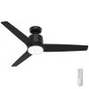 Moxie 52 in. Integrated LED Indoor Matte Black Ceiling Fan with Light Kit and Remote Control by Hunter 1 Moxie 52 in. Integrated LED Indoor Matte Black Ceiling Fan with Light Kit and Remote Control by Hunter -Hunter Sales matte black hunter ceiling fans with lights 51402 64 1000