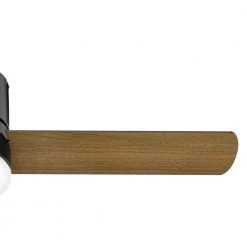 Minimus 52 in. Integrated LED Indoor Matte Black Ceiling Fan with Remote and Light Kit by Hunter -Hunter Sales matte black hunter ceiling fans with lights 51432 fa 1000