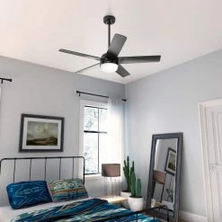 Yuma 52 in. Indoor/Outdoor Matte Black Ceiling Fan with Remote and Light Kit by Hunter -Hunter Sales matte black hunter ceiling fans with lights 51452 a0 1000