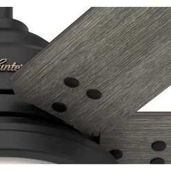 Warrant 60 in. Integrated LED Indoor Matte Black Ceiling Fan with Light Kit and Wall Switch by Hunter -Hunter Sales matte black hunter ceiling fans with lights 51474 44 1000