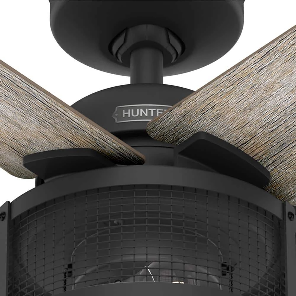 Belvedere 52 in. Indoor Matte Black Ceiling Fan with Light Kit by Hunter 12 Belvedere 52 in. Indoor Matte Black Ceiling Fan with Light Kit by Hunter - Image 10