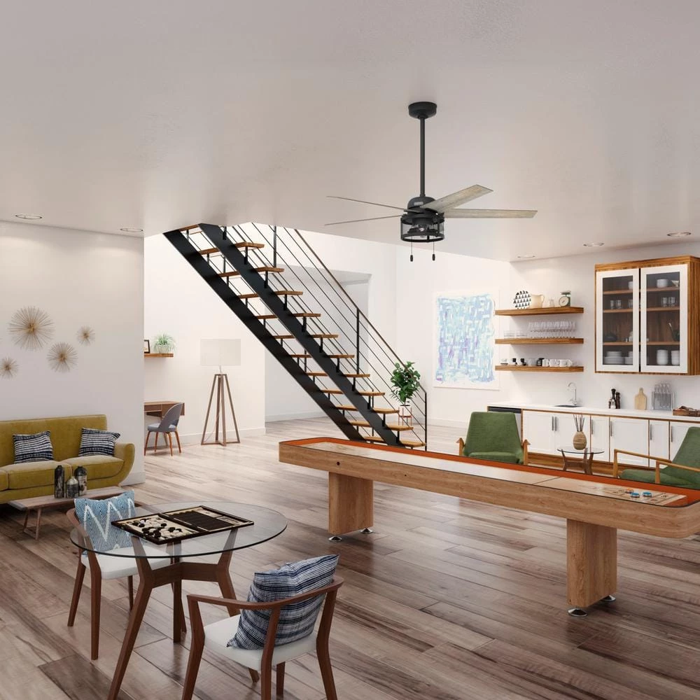 Belvedere 52 in. Indoor Matte Black Ceiling Fan with Light Kit by Hunter 5 Belvedere 52 in. Indoor Matte Black Ceiling Fan with Light Kit by Hunter - Image 3