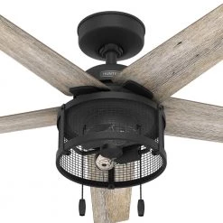 Belvedere 52 in. Indoor Matte Black Ceiling Fan with Light Kit by Hunter 24 Belvedere 52 in. Indoor Matte Black Ceiling Fan with Light Kit by Hunter -Hunter Sales matte black hunter ceiling fans with lights 51564 44 1000