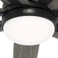 Wilder 60 in. Indoor Matte Black Ceiling Fan with Remote Control and Light Kit by Hunter 20 Wilder 60 in. Indoor Matte Black Ceiling Fan with Remote Control and Light Kit by Hunter -Hunter Sales matte black hunter ceiling fans with lights 51566 66 1000