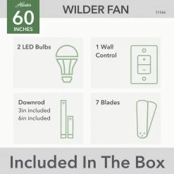 Wilder 60 in. Indoor Matte Black Ceiling Fan with Remote Control and Light Kit by Hunter 22 Wilder 60 in. Indoor Matte Black Ceiling Fan with Remote Control and Light Kit by Hunter -Hunter Sales matte black hunter ceiling fans with lights 51566 c3 1000