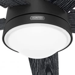 Lykke 52 in. Indoor Matte Black Ceiling Fan with Light Kit and Remote by Hunter 21 Lykke 52 in. Indoor Matte Black Ceiling Fan with Light Kit and Remote by Hunter -Hunter Sales matte black hunter ceiling fans with lights 51570 66 1000