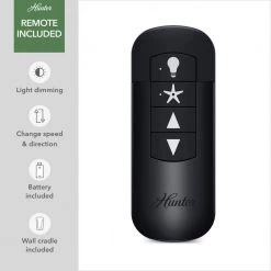 Lykke 52 in. Indoor Matte Black Ceiling Fan with Light Kit and Remote by Hunter 23 Lykke 52 in. Indoor Matte Black Ceiling Fan with Light Kit and Remote by Hunter -Hunter Sales matte black hunter ceiling fans with lights 51570 c3 1000