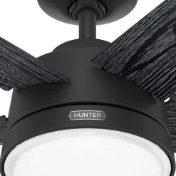 Lykke 52 in. Indoor Matte Black Ceiling Fan with Light Kit and Remote by Hunter 27 Lykke 52 in. Indoor Matte Black Ceiling Fan with Light Kit and Remote by Hunter -Hunter Sales matte black hunter ceiling fans with lights 51570 fa 1000