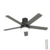 Irvine 52 in. Indoor Matte Black Ceiling Fan with Remote and Light Kit by Hunter -Hunter Sales matte black hunter ceiling fans with lights 51716 64 1000