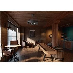 Circulus 27 in. Indoor Matte Black Ceiling Fan with Remote and Light Kit by Hunter -Hunter Sales matte black hunter ceiling fans with lights 51726 a0 1000