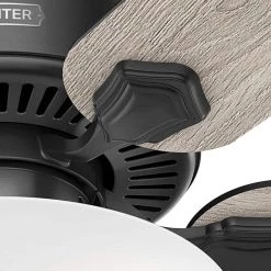 Swanson 52 in. Indoor Matte Black Ceiling Fan with Light Kit by Hunter 26 Swanson 52 in. Indoor Matte Black Ceiling Fan with Light Kit by Hunter -Hunter Sales matte black hunter ceiling fans with lights 51738 1f 1000