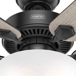 Swanson 52 in. Indoor Matte Black Ceiling Fan with Light Kit by Hunter 27 Swanson 52 in. Indoor Matte Black Ceiling Fan with Light Kit by Hunter -Hunter Sales matte black hunter ceiling fans with lights 51738 44 1000