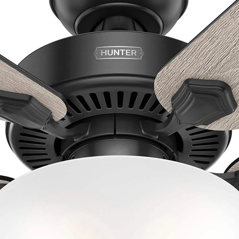 Swanson 52 in. Indoor Matte Black Ceiling Fan with Light Kit by Hunter 13 Swanson 52 in. Indoor Matte Black Ceiling Fan with Light Kit by Hunter - Image 11