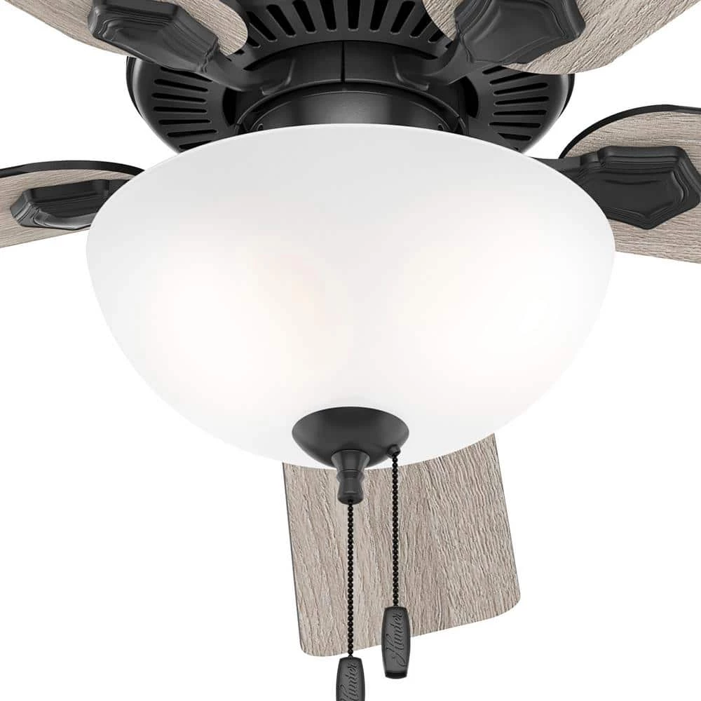 Swanson 52 in. Indoor Matte Black Ceiling Fan with Light Kit by Hunter 8 Swanson 52 in. Indoor Matte Black Ceiling Fan with Light Kit by Hunter - Image 6