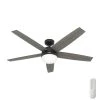 Orchestra 60 in. Indoor Matte Black Ceiling Fan with Remote and Light Kit by Hunter -Hunter Sales matte black hunter ceiling fans with lights 51747 64 1000