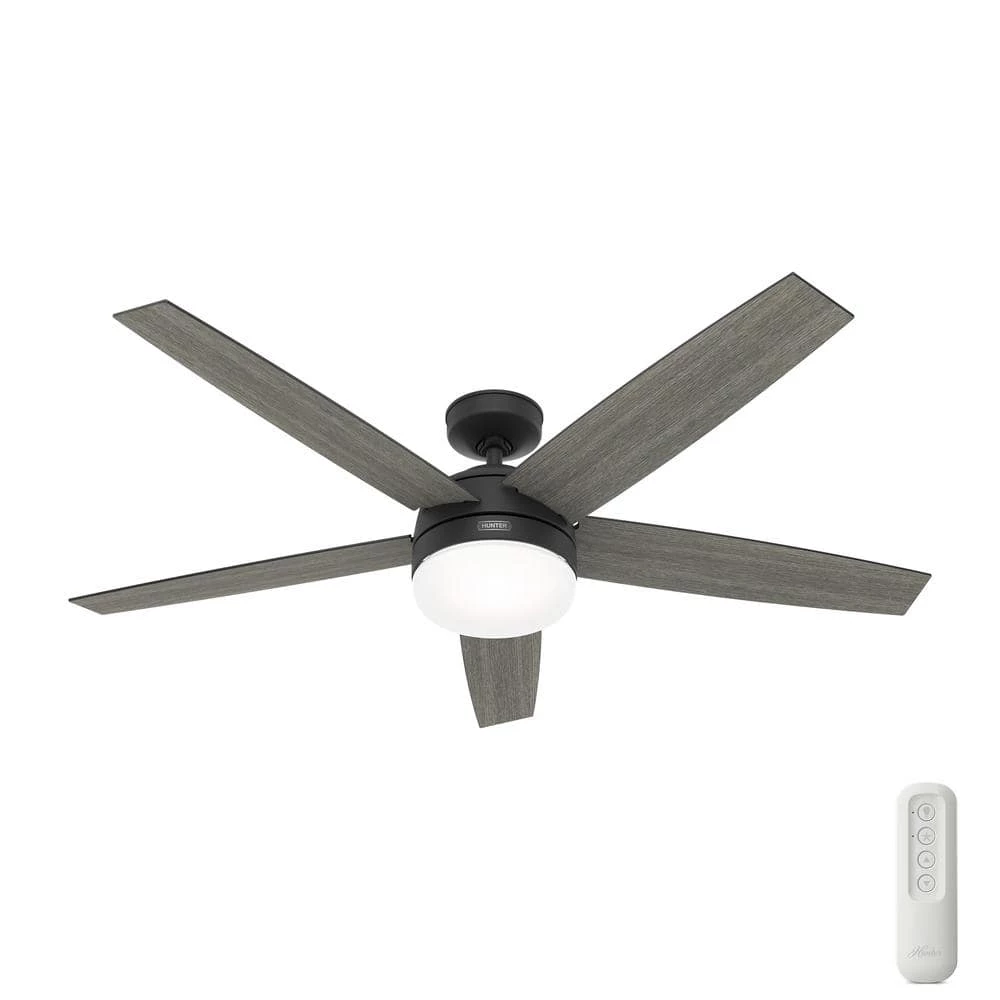 Orchestra 60 in. Indoor Matte Black Ceiling Fan with Remote and Light Kit by Hunter 2 Orchestra 60 in. Indoor Matte Black Ceiling Fan with Remote and Light Kit by Hunter
