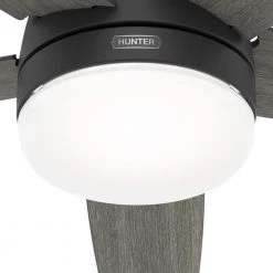 Orchestra 60 in. Indoor Matte Black Ceiling Fan with Remote and Light Kit by Hunter 20 Orchestra 60 in. Indoor Matte Black Ceiling Fan with Remote and Light Kit by Hunter -Hunter Sales matte black hunter ceiling fans with lights 51747 66 1000