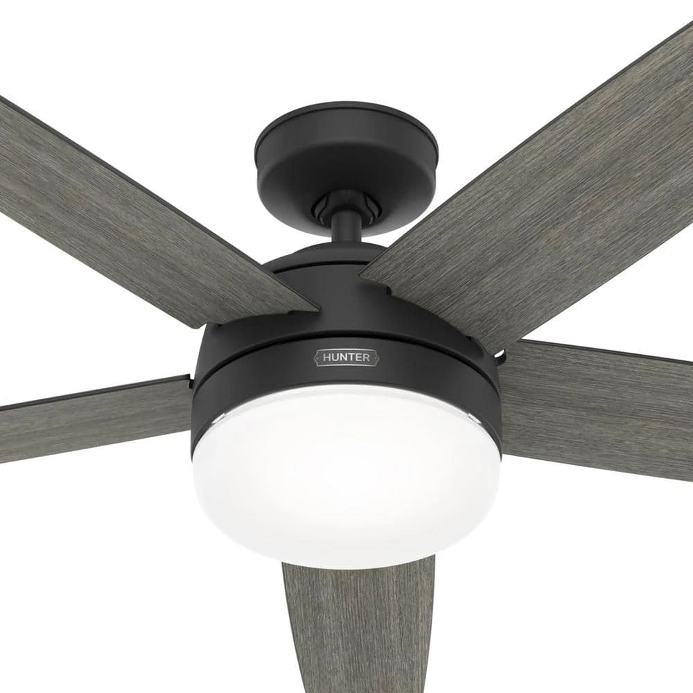 Orchestra 60 in. Indoor Matte Black Ceiling Fan with Remote and Light Kit by Hunter 14 Orchestra 60 in. Indoor Matte Black Ceiling Fan with Remote and Light Kit by Hunter - Image 13