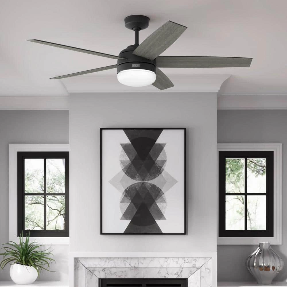 Orchestra 60 in. Indoor Matte Black Ceiling Fan with Remote and Light Kit by Hunter 3 Orchestra 60 in. Indoor Matte Black Ceiling Fan with Remote and Light Kit by Hunter - Image 2