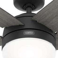 Orchestra 60 in. Indoor Matte Black Ceiling Fan with Remote and Light Kit by Hunter 26 Orchestra 60 in. Indoor Matte Black Ceiling Fan with Remote and Light Kit by Hunter -Hunter Sales matte black hunter ceiling fans with lights 51747 fa 1000