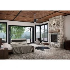 Beck 52 in. LED Indoor Matte Black Ceiling Fan with Light Kit by Hunter -Hunter Sales matte black hunter ceiling fans with lights 54215 31 1000