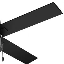 Beck 52 in. LED Indoor Matte Black Ceiling Fan with Light Kit by Hunter -Hunter Sales matte black hunter ceiling fans with lights 54215 4f 1000