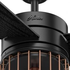 Ronan 52 in. LED Indoor Matte Black Ceiling Fan with Light and Remote by Hunter 17 Ronan 52 in. LED Indoor Matte Black Ceiling Fan with Light and Remote by Hunter -Hunter Sales matte black hunter ceiling fans with lights 59239 1d 1000
