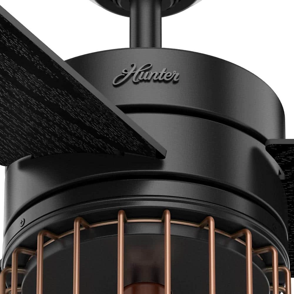 Ronan 52 in. LED Indoor Matte Black Ceiling Fan with Light and Remote by Hunter 7 Ronan 52 in. LED Indoor Matte Black Ceiling Fan with Light and Remote by Hunter - Image 5