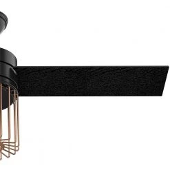 Ronan 52 in. LED Indoor Matte Black Ceiling Fan with Light and Remote by Hunter 18 Ronan 52 in. LED Indoor Matte Black Ceiling Fan with Light and Remote by Hunter -Hunter Sales matte black hunter ceiling fans with lights 59239 66 1000