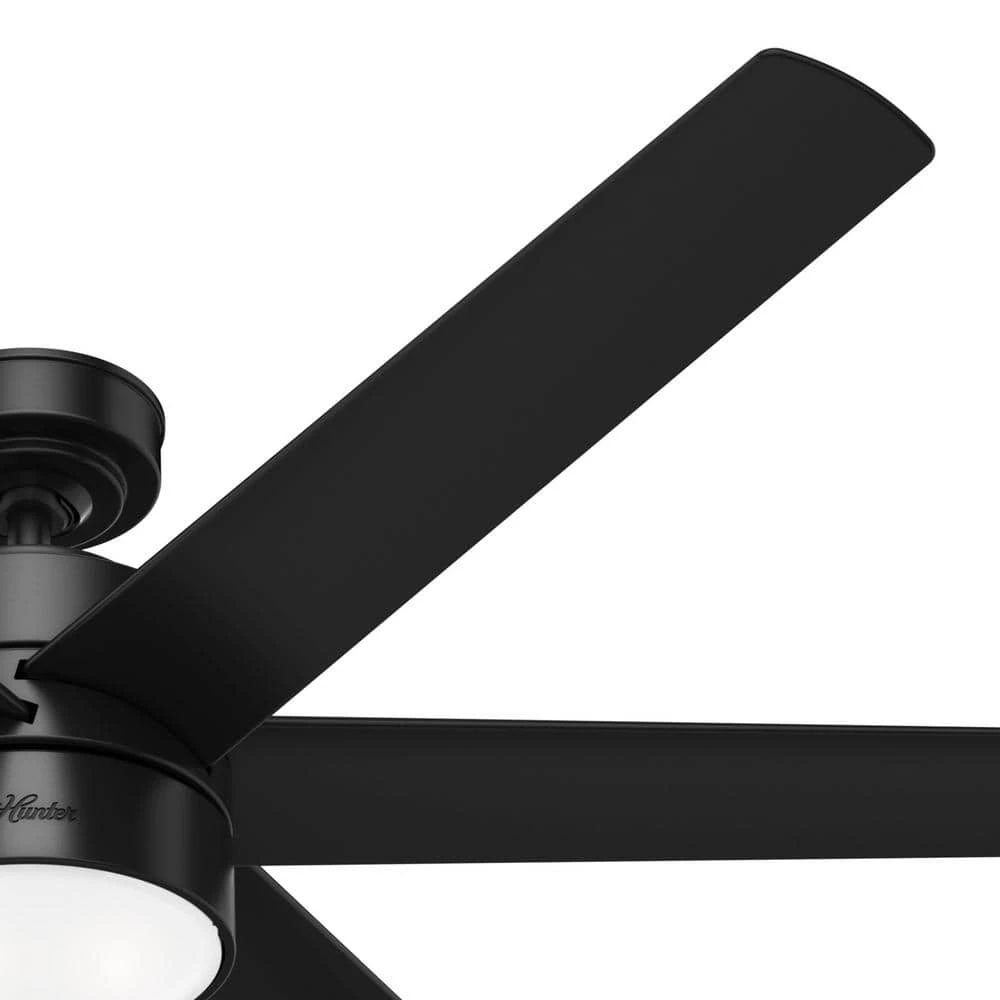 Solaria 60 in. Integrated LED Indoor/Outdoor Matte Black Ceiling Fan with Light Kit and Wall Control by Hunter 11 Solaria 60 in. Integrated LED Indoor/Outdoor Matte Black Ceiling Fan with Light Kit and Wall Control by Hunter - Image 9