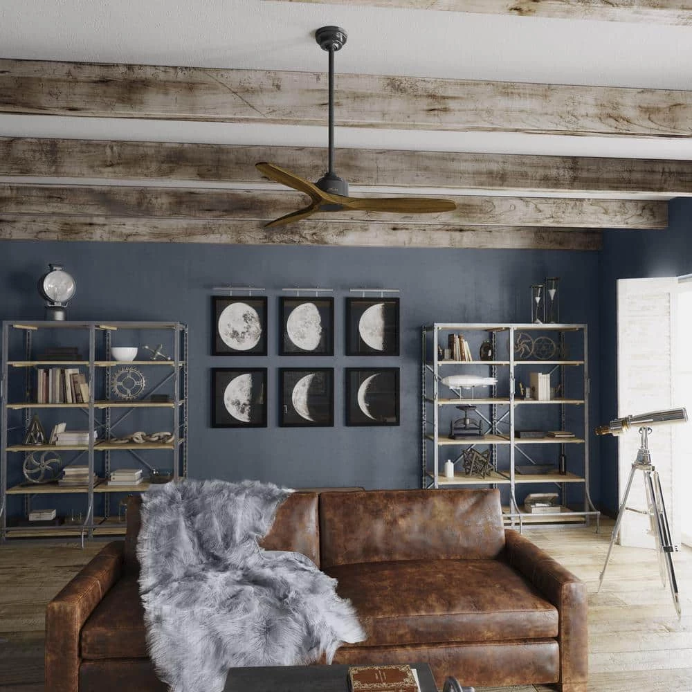 Melbourne 52 in. Indoor Matte Black Ceiling Fan with Wall Control by Hunter 4 Melbourne 52 in. Indoor Matte Black Ceiling Fan with Wall Control by Hunter - Image 2