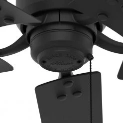 Windbound 52 in. Indoor/Outdoor Matte Black Ceiling Fan by Hunter -Hunter Sales matte black hunter ceiling fans without lights 51459 1d 1000