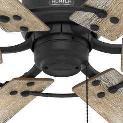 Barrel 52 in. Indoor Matte Black Ceiling Fan by Hunter -Hunter Sales matte black hunter ceiling fans without lights 51549 1d 1000