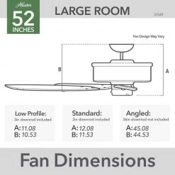 Barrel 52 in. Indoor Matte Black Ceiling Fan by Hunter -Hunter Sales matte black hunter ceiling fans without lights 51549 1f 1000
