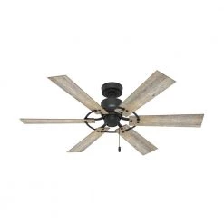 Barrel 52 in. Indoor Matte Black Ceiling Fan by Hunter