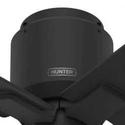 Terrace Cove 44 in. Indoor/Outdoor Matte Black Ceiling Fan by Hunter -Hunter Sales matte black hunter ceiling fans without lights 51581 44 1000