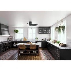 Terrace Cove 44 in. Indoor/Outdoor Matte Black Ceiling Fan by Hunter -Hunter Sales matte black hunter ceiling fans without lights 51581 a0 1000