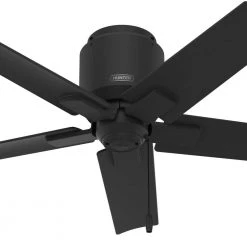Terrace Cove 44 in. Indoor/Outdoor Matte Black Ceiling Fan by Hunter -Hunter Sales matte black hunter ceiling fans without lights 51581 fa 1000