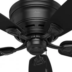 Sea Wind 48 in. Indoor/Outdoor Matte Black Ceiling Fan by Hunter -Hunter Sales matte black hunter ceiling fans without lights 53118 40 1000