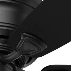 Sea Wind 48 in. Indoor/Outdoor Matte Black Ceiling Fan by Hunter -Hunter Sales matte black hunter ceiling fans without lights 53118 66 1000