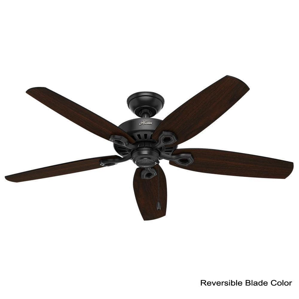 Builder Elite 52 in. Indoor/Outdoor Matte Black Ceiling Fan by Hunter 5 Builder Elite 52 in. Indoor/Outdoor Matte Black Ceiling Fan by Hunter - Image 3