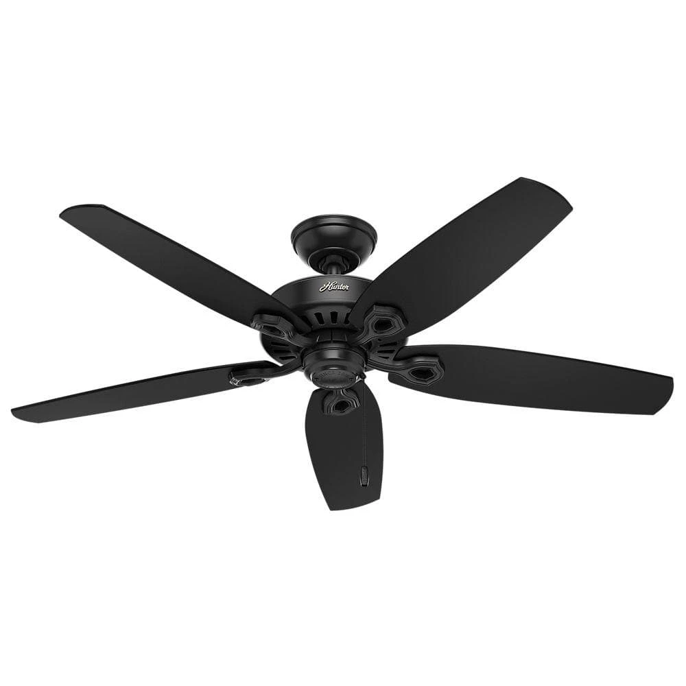 Builder Elite 52 in. Indoor/Outdoor Matte Black Ceiling Fan by Hunter 3 Builder Elite 52 in. Indoor/Outdoor Matte Black Ceiling Fan by Hunter